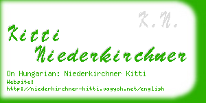 kitti niederkirchner business card